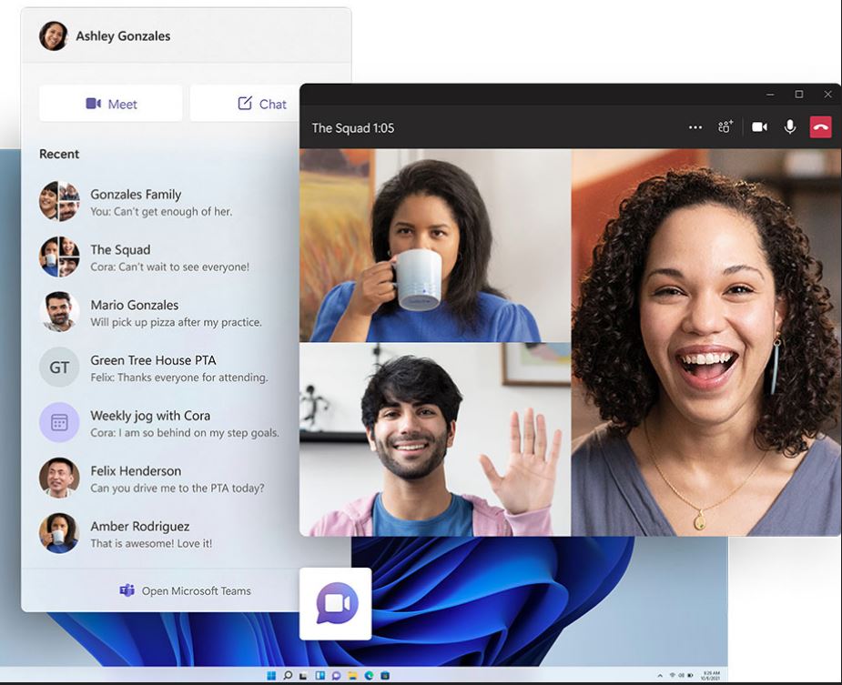 یکپارچه شدن Microsoft Teams با ویندوز 11
