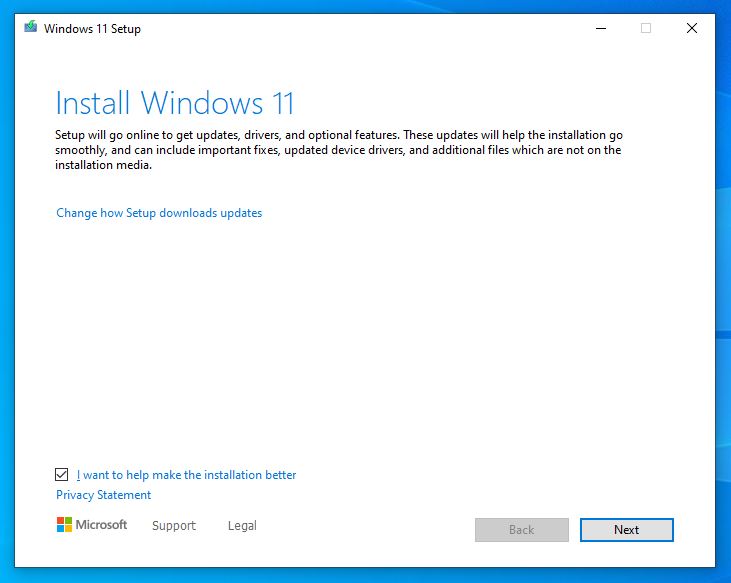 Upgrade Windows 10 to Windows 11