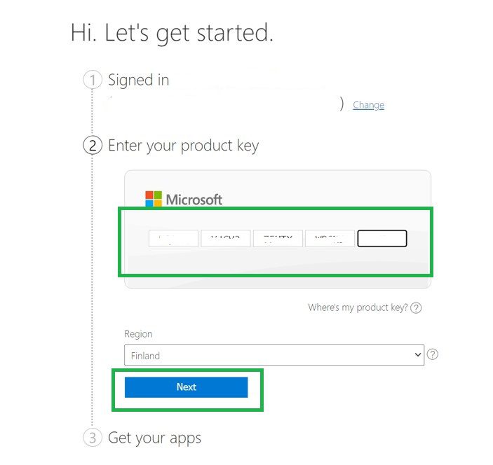 how to active office 2021 product license key